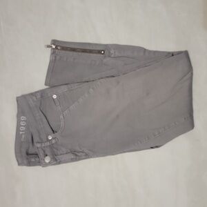 Gap Grey Moto Skinny Jeans - 27
